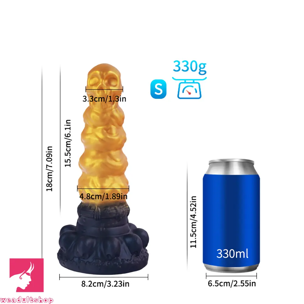 Liquid Silicone Fantasy Creature Cock Dildo Anal Plug Prostate Clit Massager