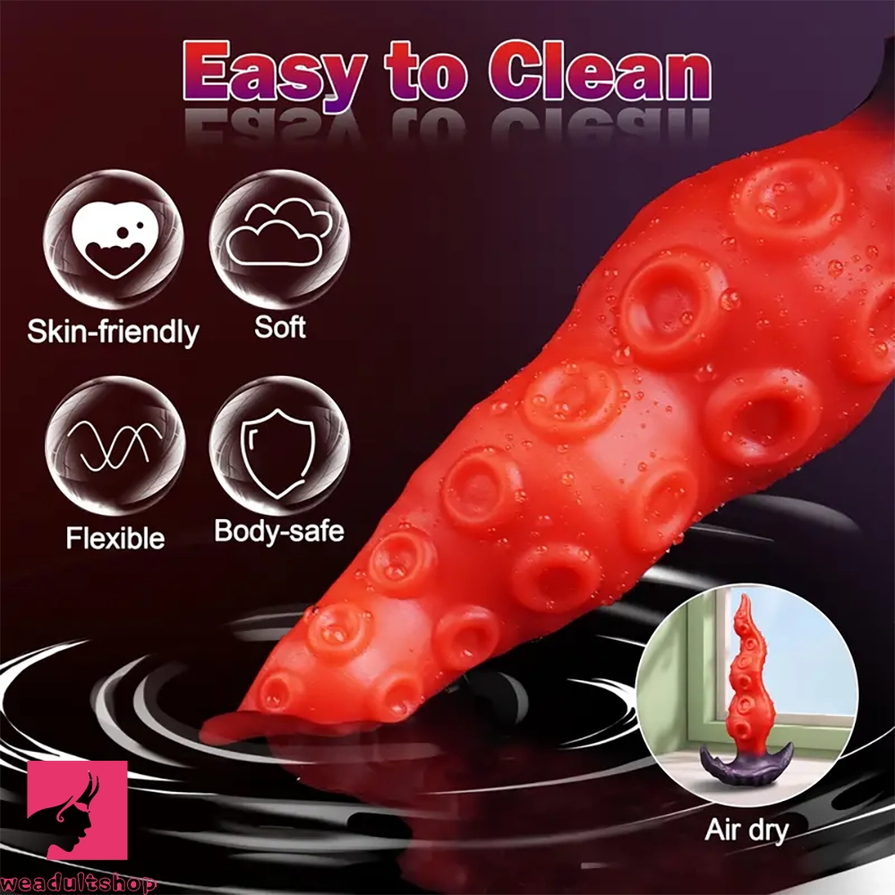 8.07in Wearable Fantasy Tentacle Butt Plug Silicone Monster Dildo