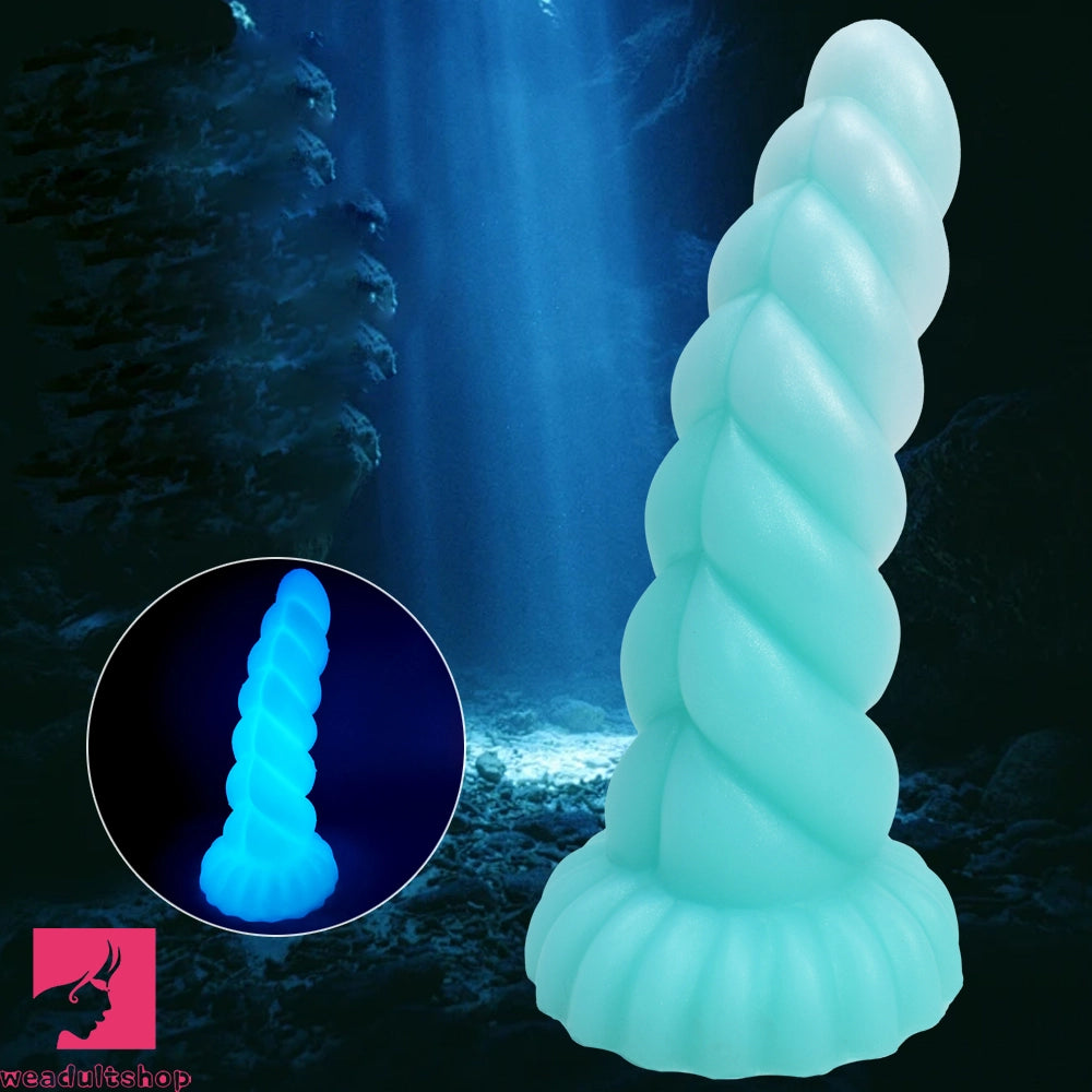 8.26in Fantasy Luminous Silicone Soft Dildo For Women Clit Masturbation