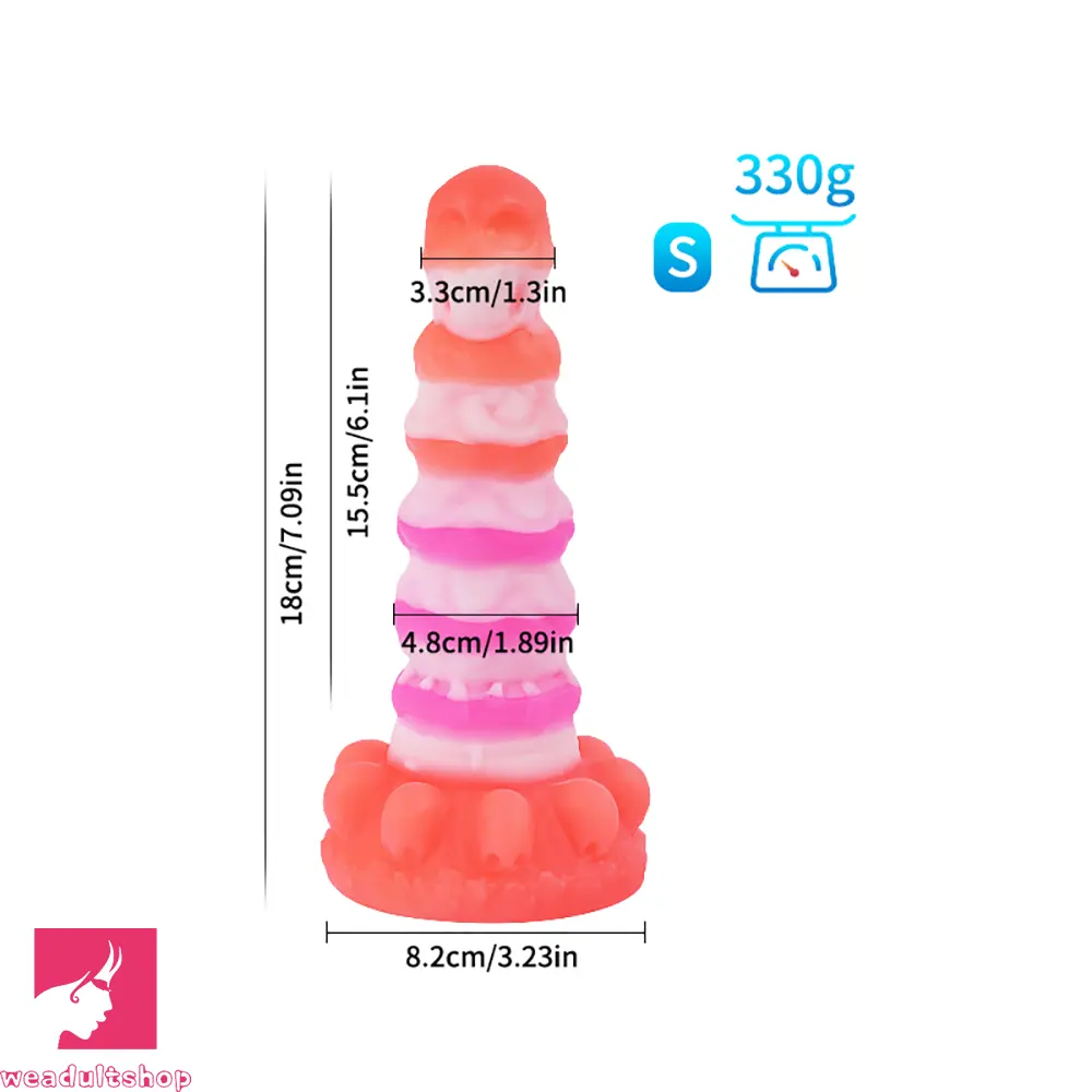 7.09in 9.06in Liquid Silicone Strange Backyard Soft Fantasy Anal Dildo