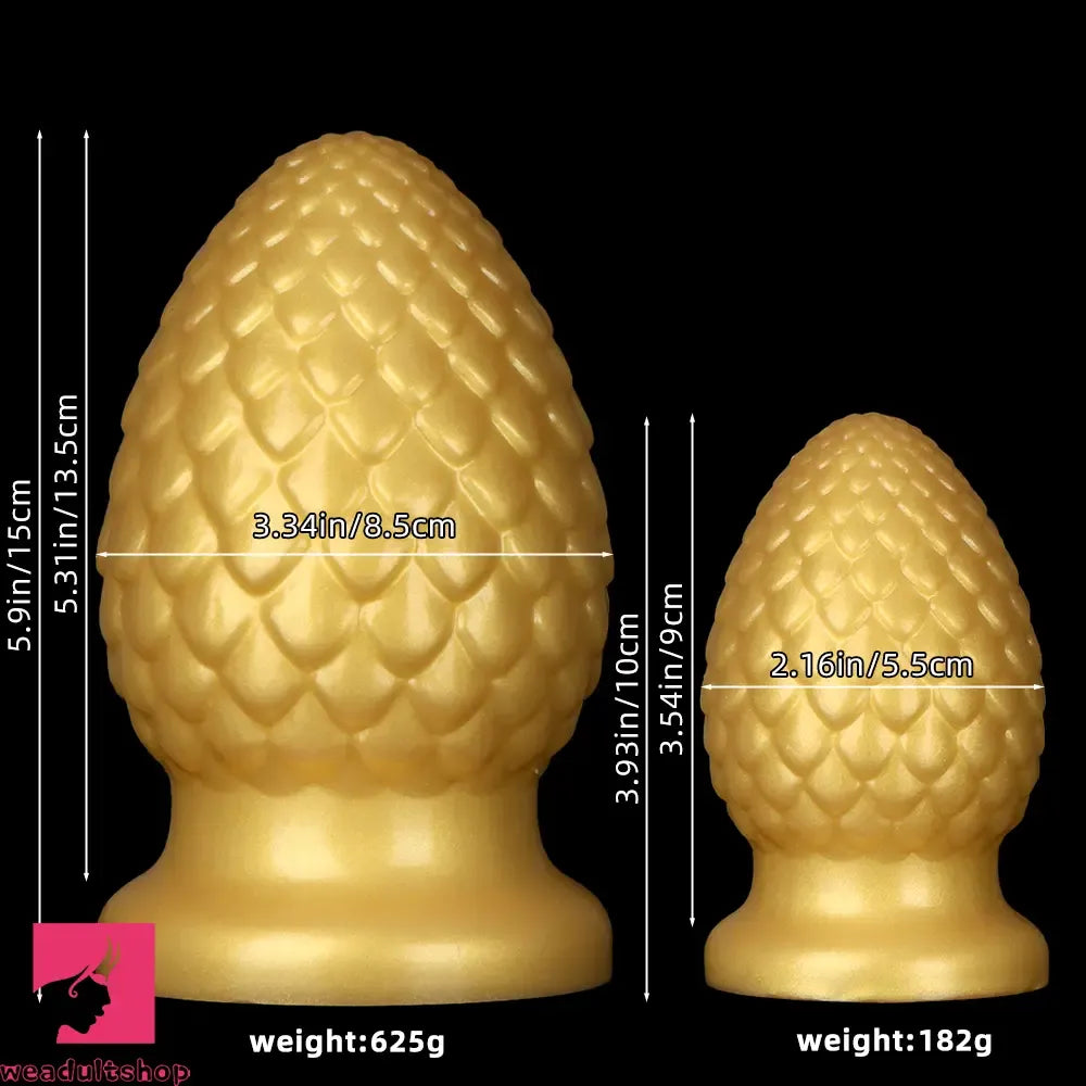 3.93in 5.9in Newbie Anal Cock Masturbator Silicone Soft Butt Plug Dildo
