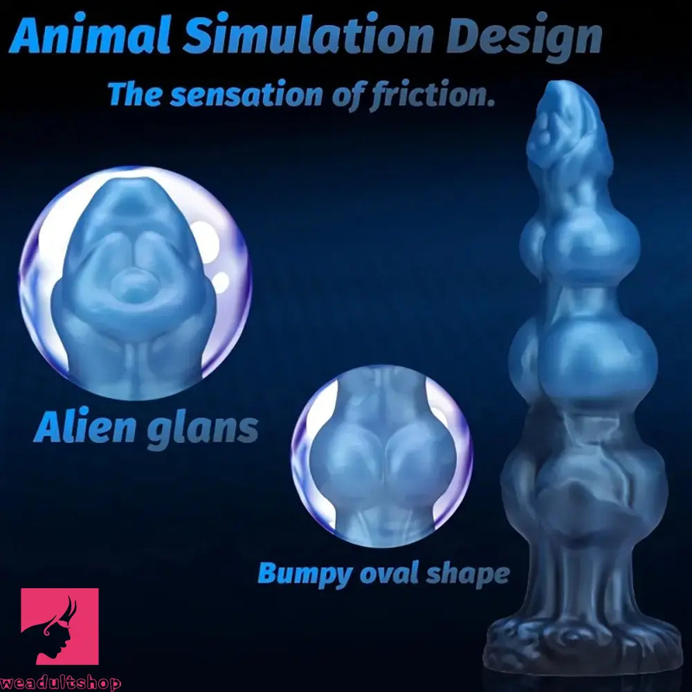 7.48in 8.85in 10.62in Fantasy Monster Knotted Silicone Soft Huge Dildo