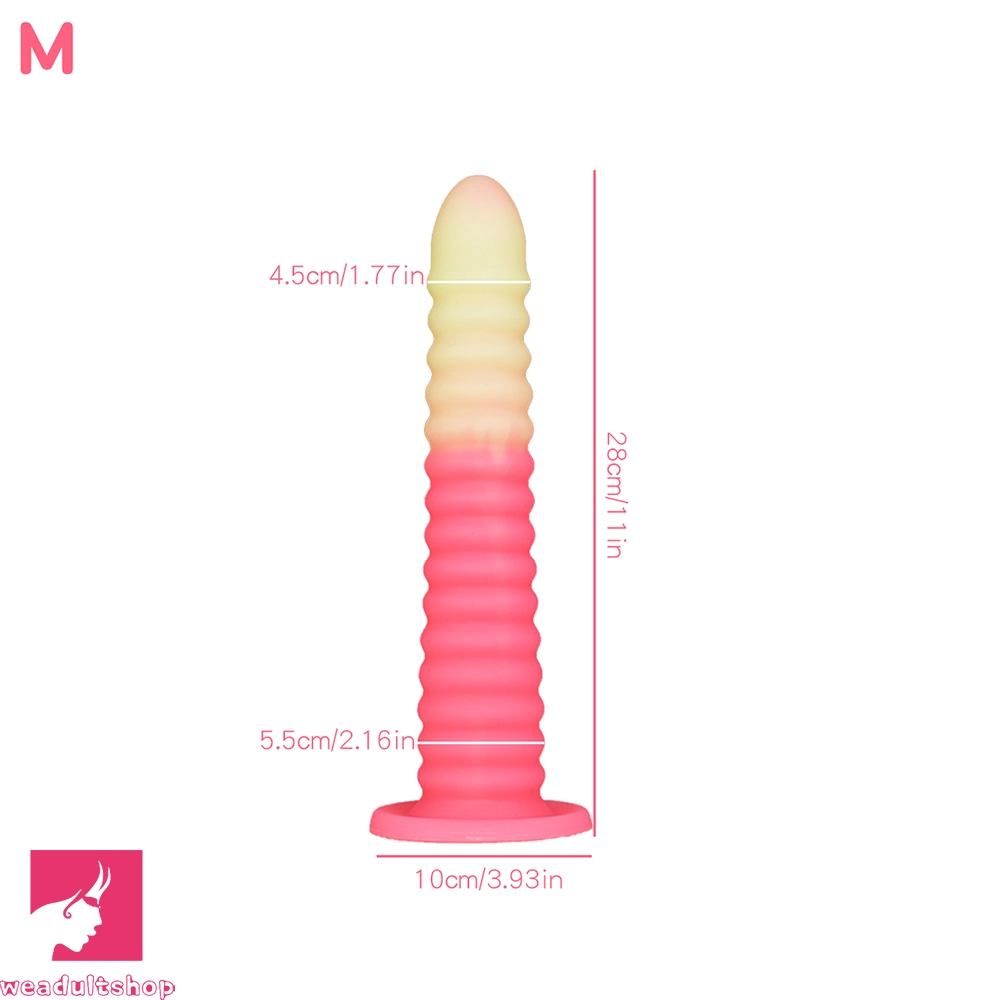 6.69in 9.05in 11in 13.1in Big Silicone Luminous Butt Plug Dildo For Prostate