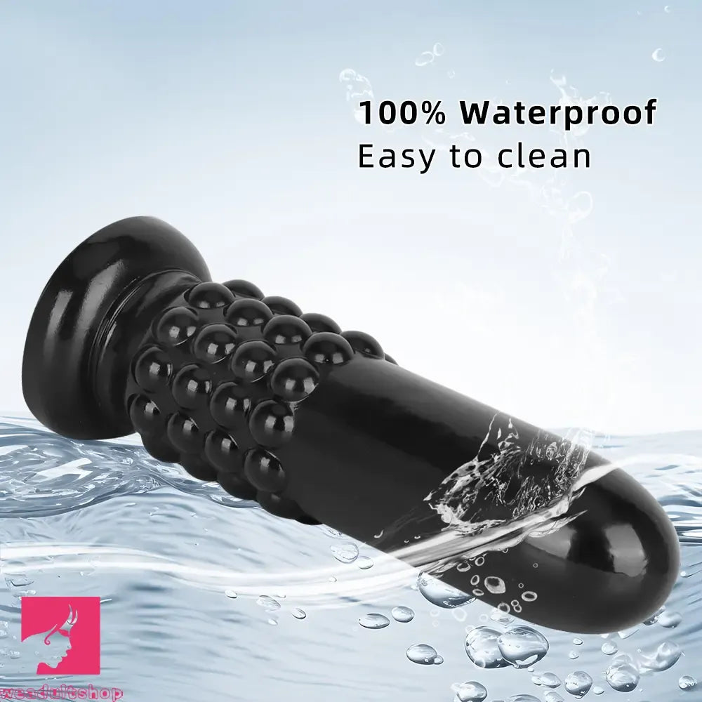 9.84in PVC Spiked Anal Plug Big Black Bold Design Dildo Couples Love Toy