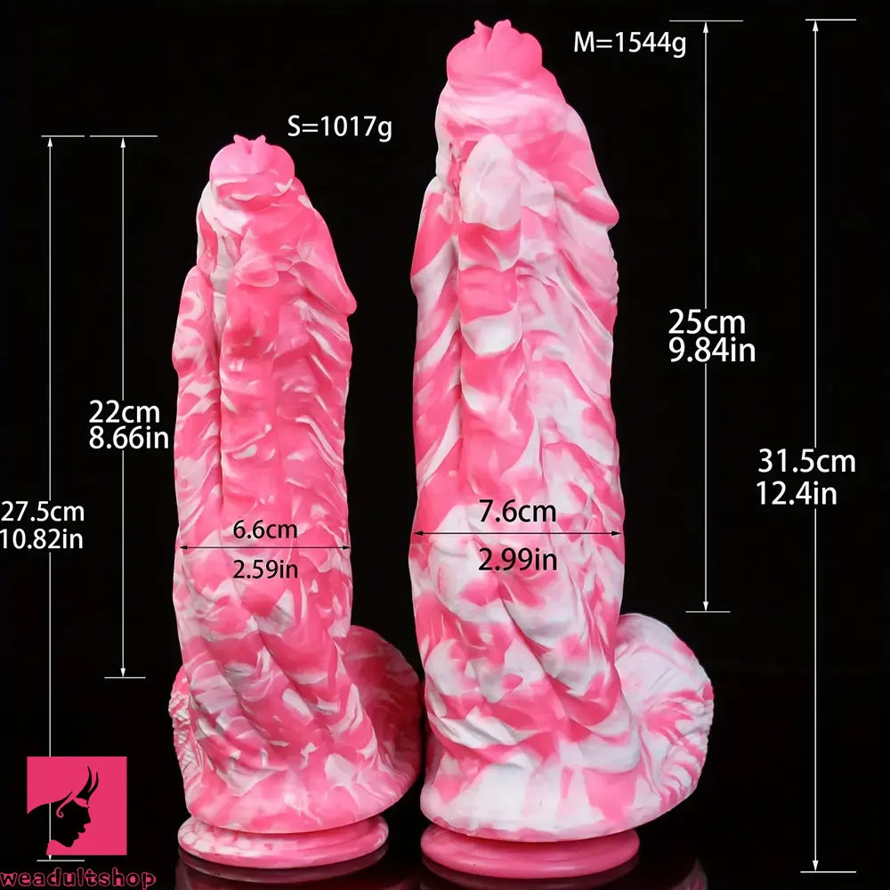 10.82in 12.4in Multiple Heads Silicone Big Soft Dildo For Vaginal Orgasm