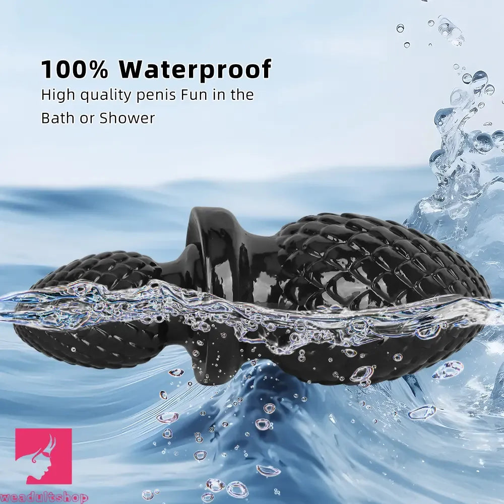 3.93in 5.9in Newbie Clit Female Masturbator PVC Black Butt Plug Dildo