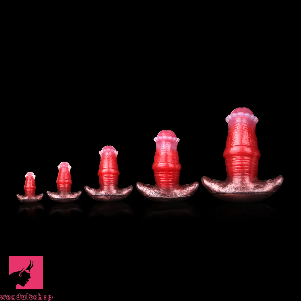 2.91in-8.85in Horse Cock Wearable Gag Fox Tail Vibrator Anchor Cock Dildo