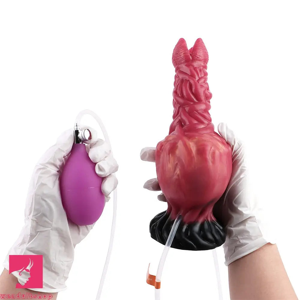 8.03in Ejaculating Inflatable Big Silicone Soft Fantasy Odd Creature Dildo