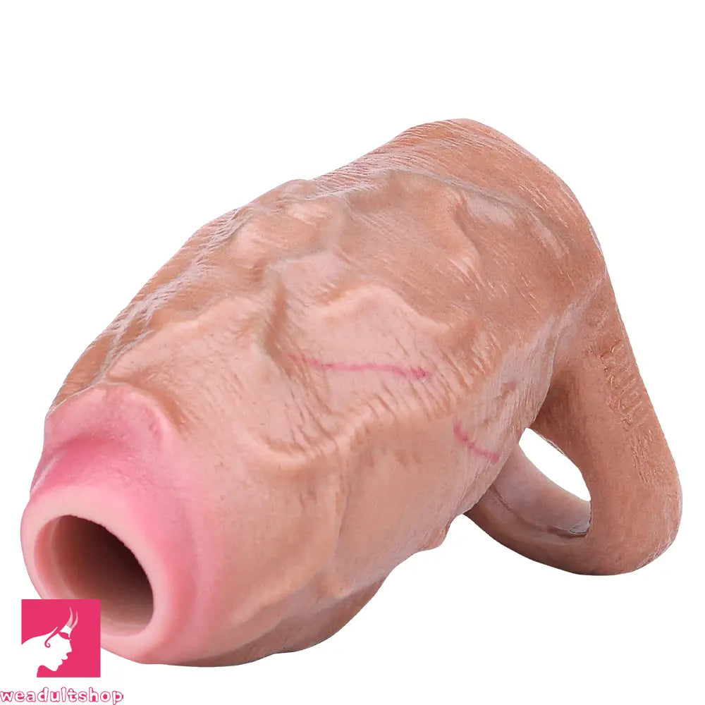 3.81in Realistic Penis Cock Dildo Sleeve Extender For Thicken Cock Toy