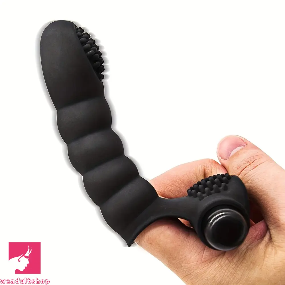 5.3in Female Toy Finger Sleeve Vibrator Rechargeable Dildo Massager