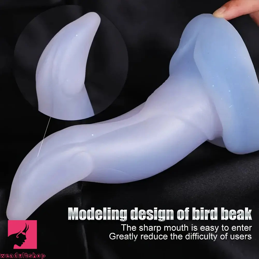 7.87in Bird Beak Fantasy Silicone Animal Dildo For G-spot Prostate Clitoris