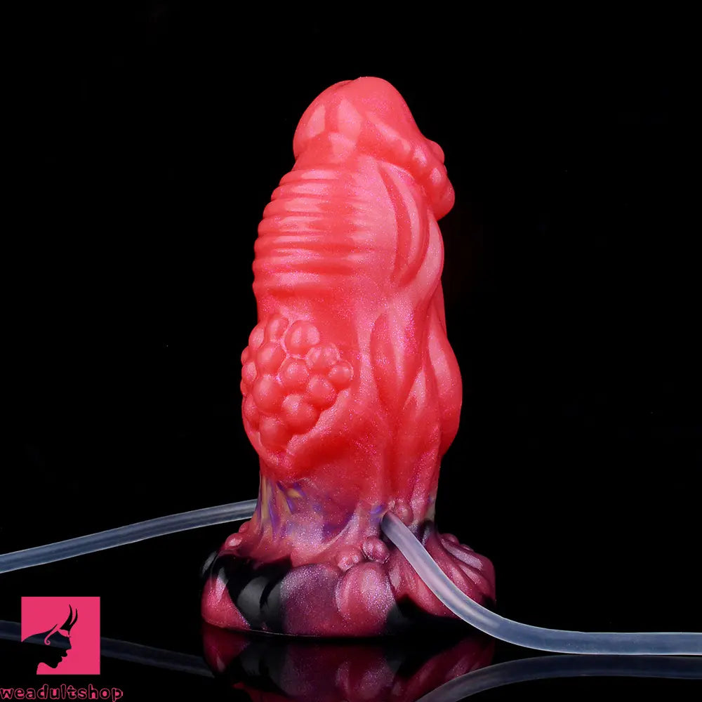 5.51in Fantasy Odd Silicone Soft Inflatable Spraying Water Dildo For Anus