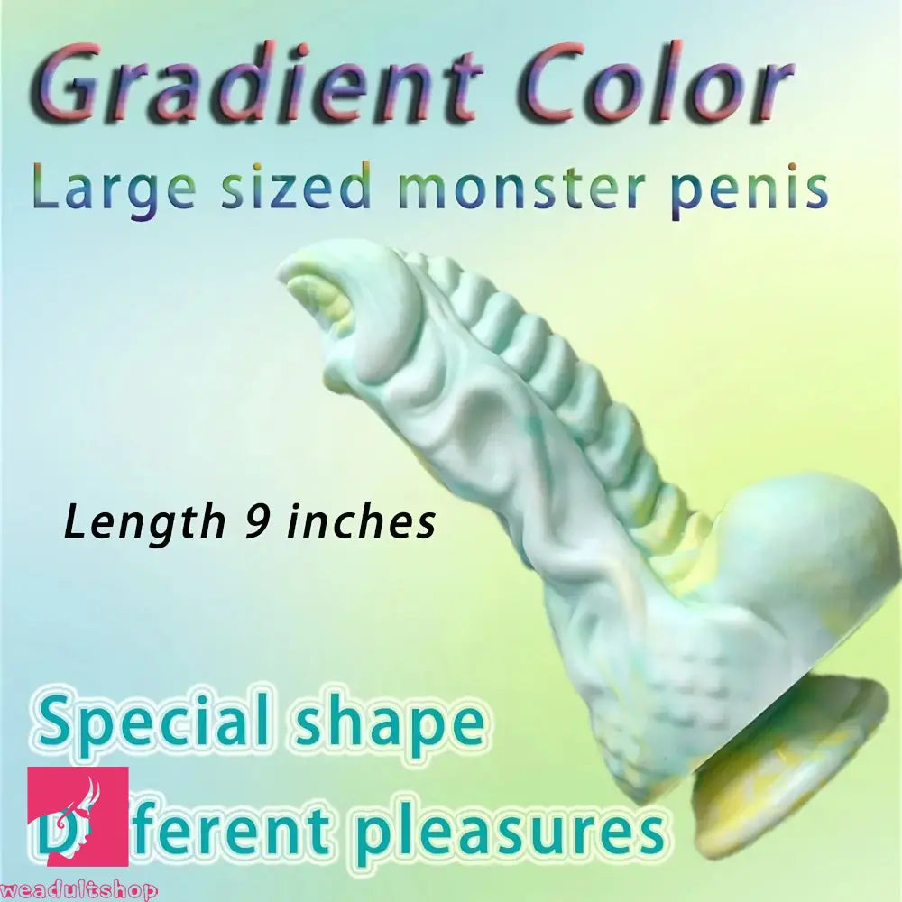 9.06in Fantasy Dragon Dildo Silicone Thick Large Dildo With Suction Cup