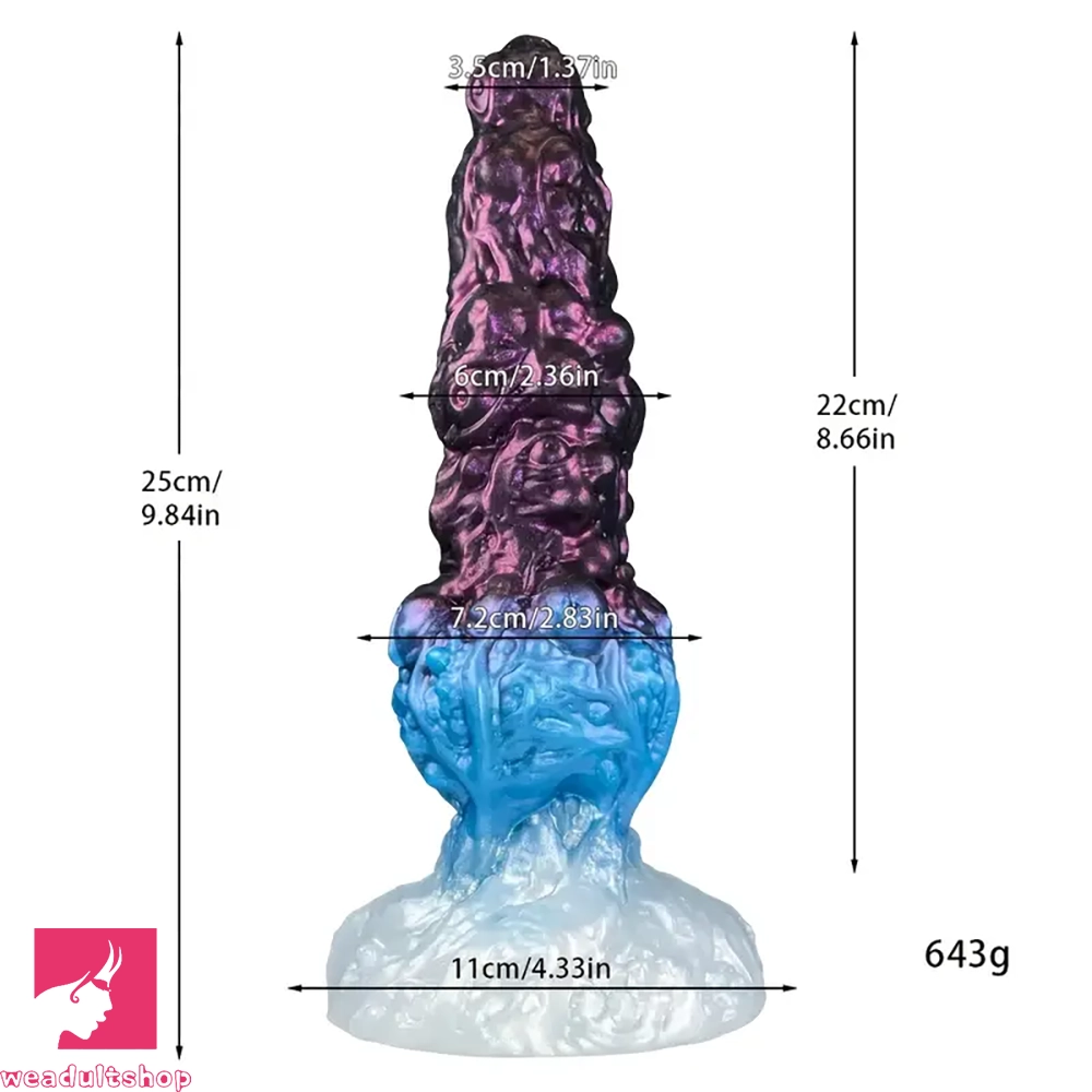 9.84in Fantasy Monster Dildo Large Thick Shape Silicone Soft Clit Dildo