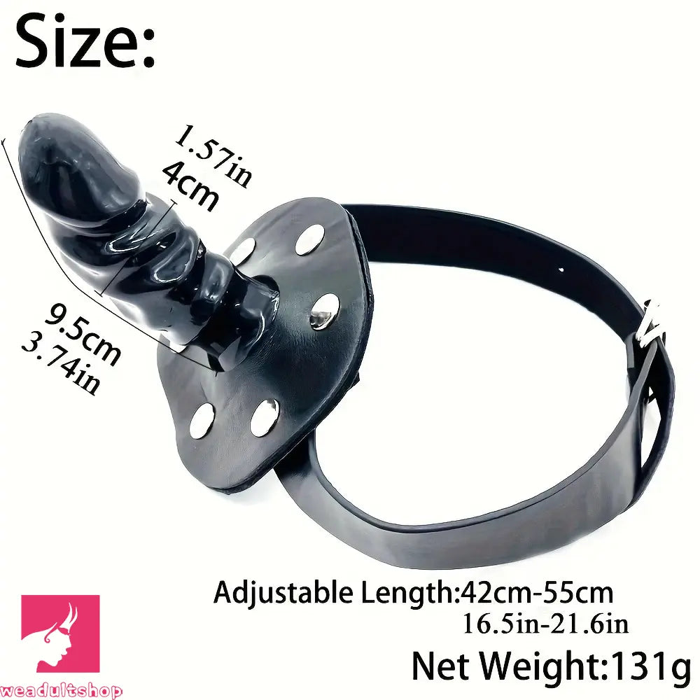 3.74in Open Mouth Gag Penis Plug Oral Dildo Mouth Gag Fetish SM