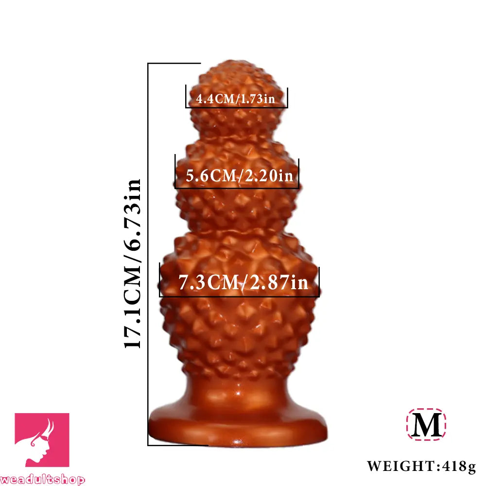 4.52in 6.73in 9.44in Lychee Shape Silicone Soft Butt Plug Dildo Sexy Product