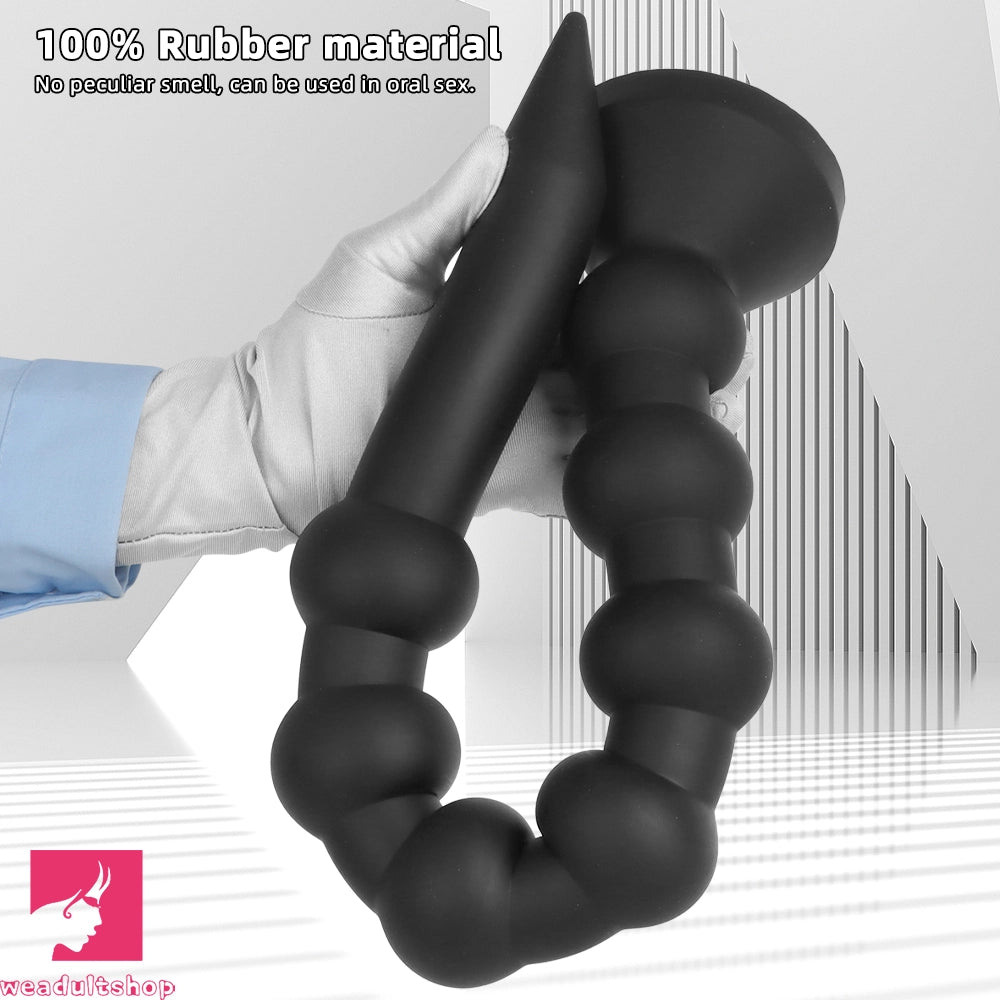 23.62in Soft Seven Beads Expansion Long Deep Huge Anal Plug Cock Dildo
