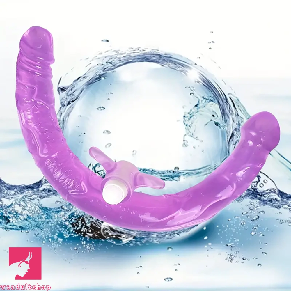 13.78in Double Ended Flexible Vibrating Double Penetration Cock Dildo