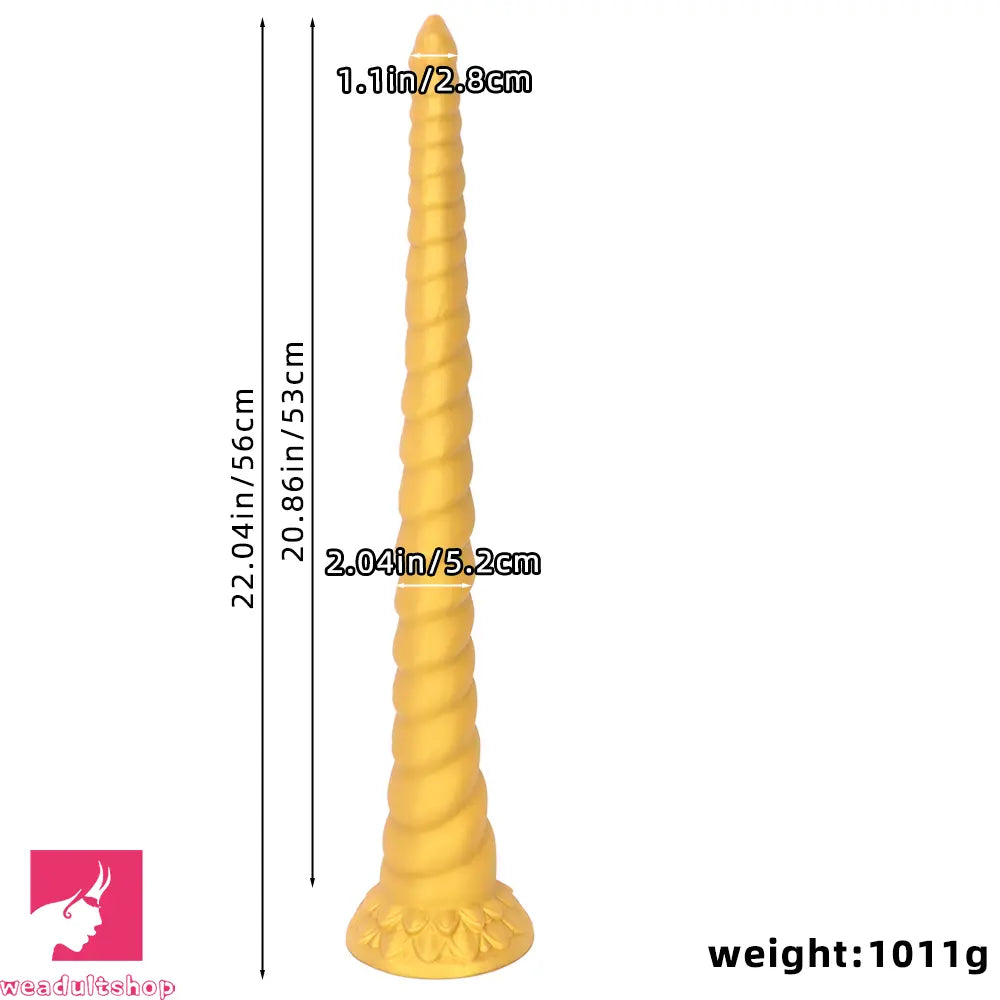 22.04in Liquid Silicone Super Long Texture Anal Plug Large Soft Sex Dildo