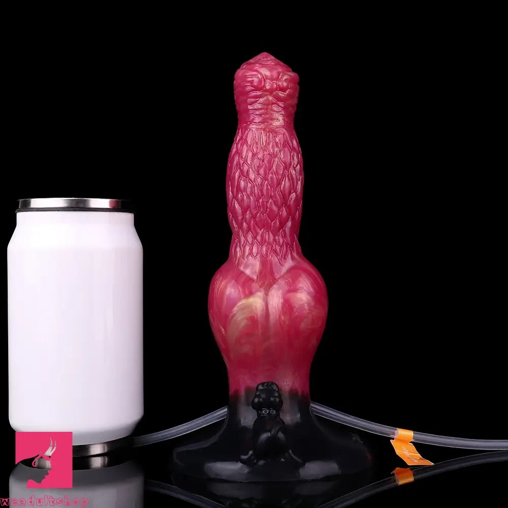 8.54in Fantasy Knotted Silicone Soft Big Dildo Ejaculating Penis Cock Toy
