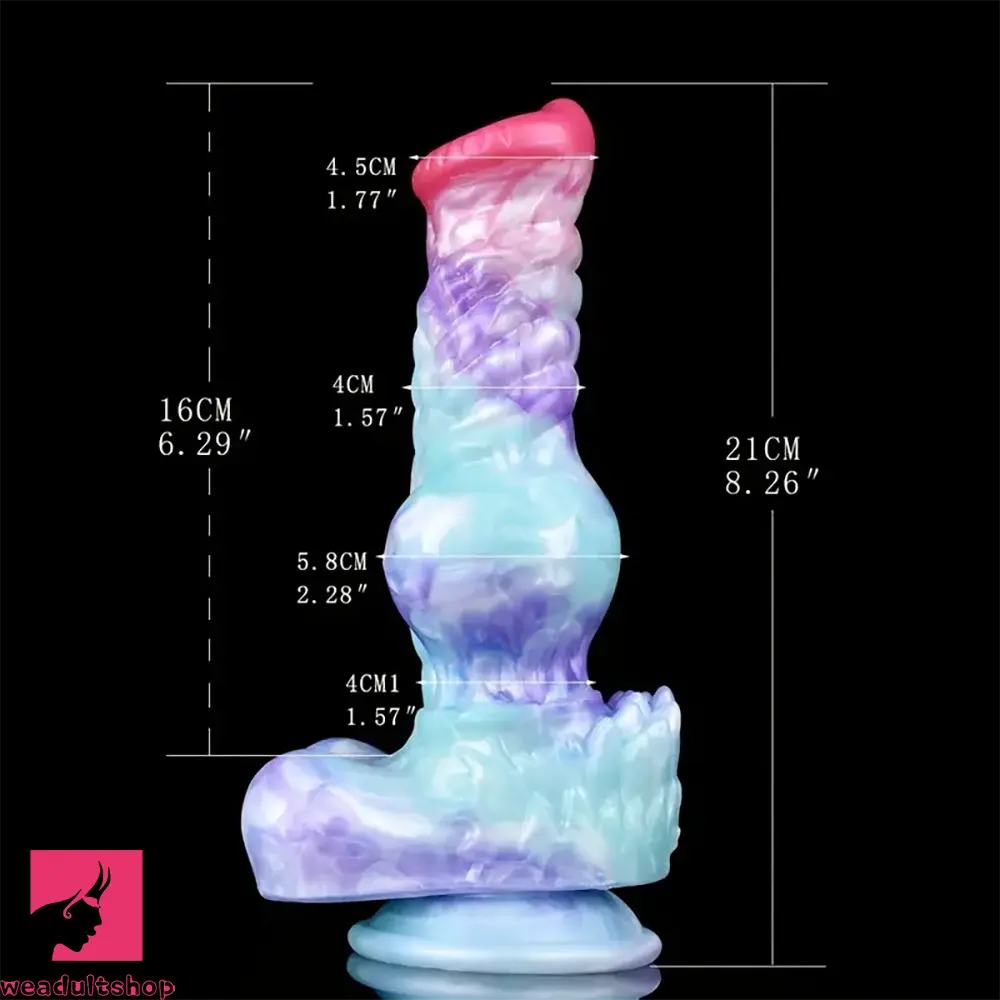 8.26in 10.43in Dog Knot Big Animal Massage Soft Dildo For Women