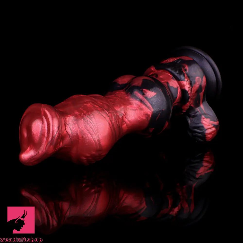 9.25in Knotted Dog Silicone Monster Creature Dildo Couple Foreplay Cock