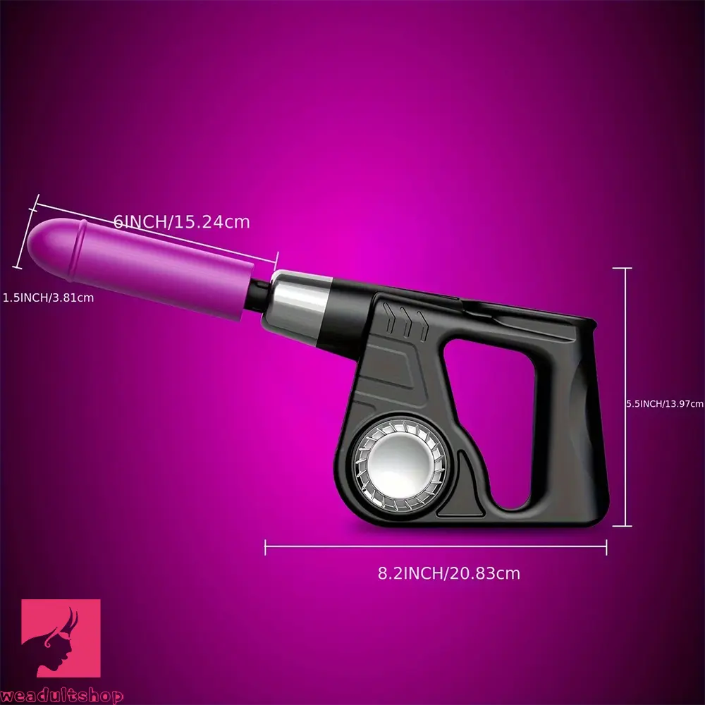 6in Ultimate Thrusting Dildo Machine with Powerful Vibrations Handheld