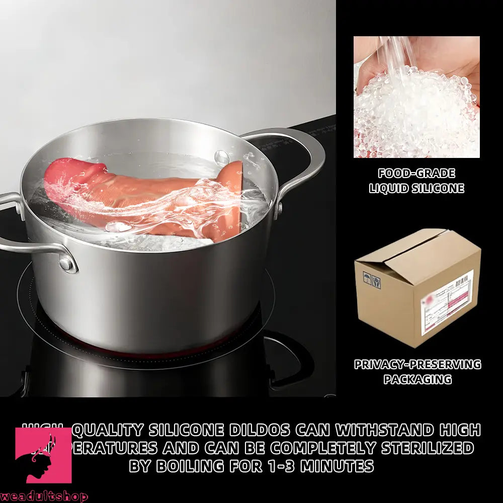 9.25in 10.28in Eggless Elbow Large Penis Silicone Dual Hardness Dildo