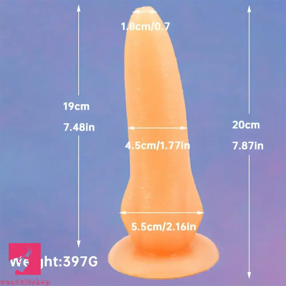 7.87in Fantasy Dildo With Powerful Suction Cup For Vaginal Anal Play