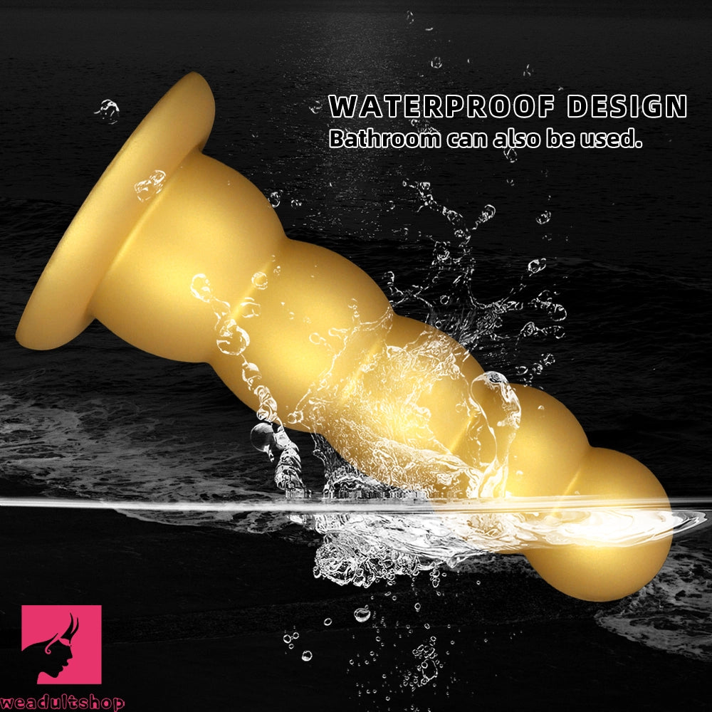 7.08in 9.05in 10.62in Silicone Soft Five-Bead Pull-Bead Butt Plug Cock Dildo