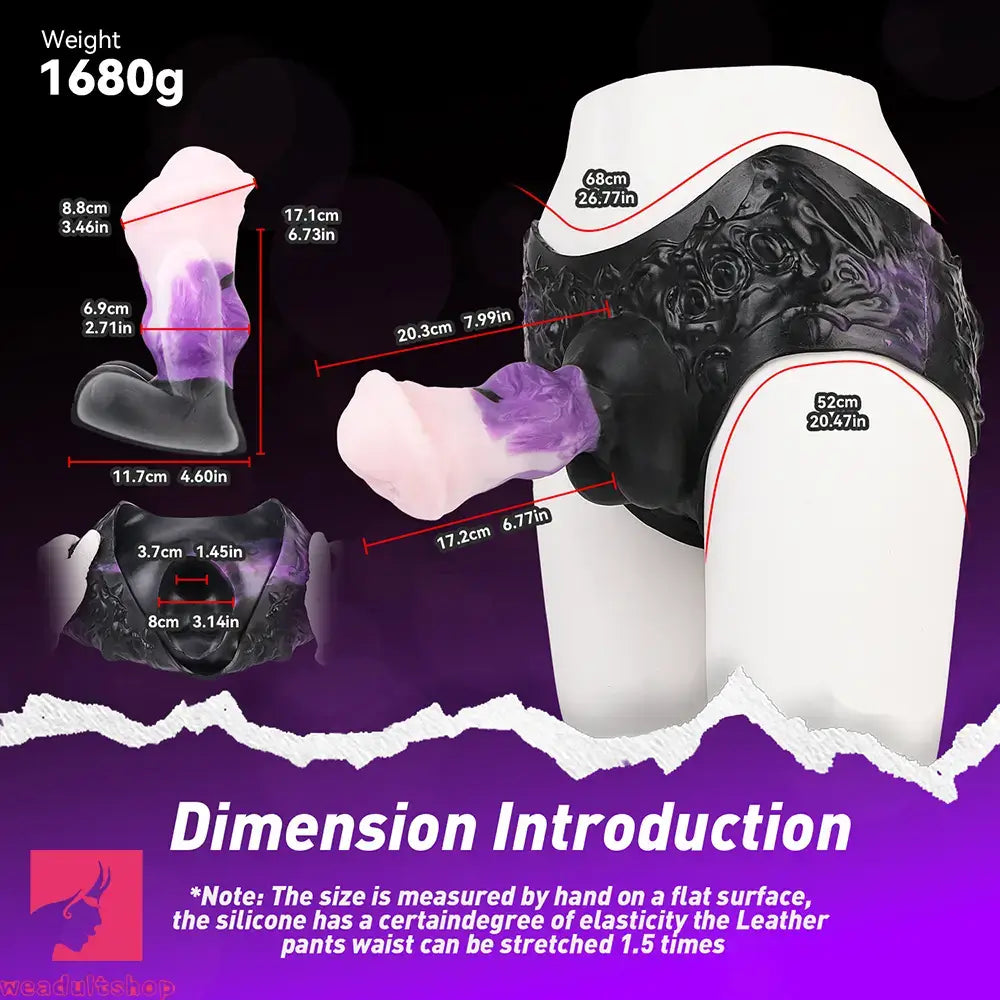 7.99in Silicone Strap on Wearable Hollow Dildo Panty Fantasy Soft Love Toy