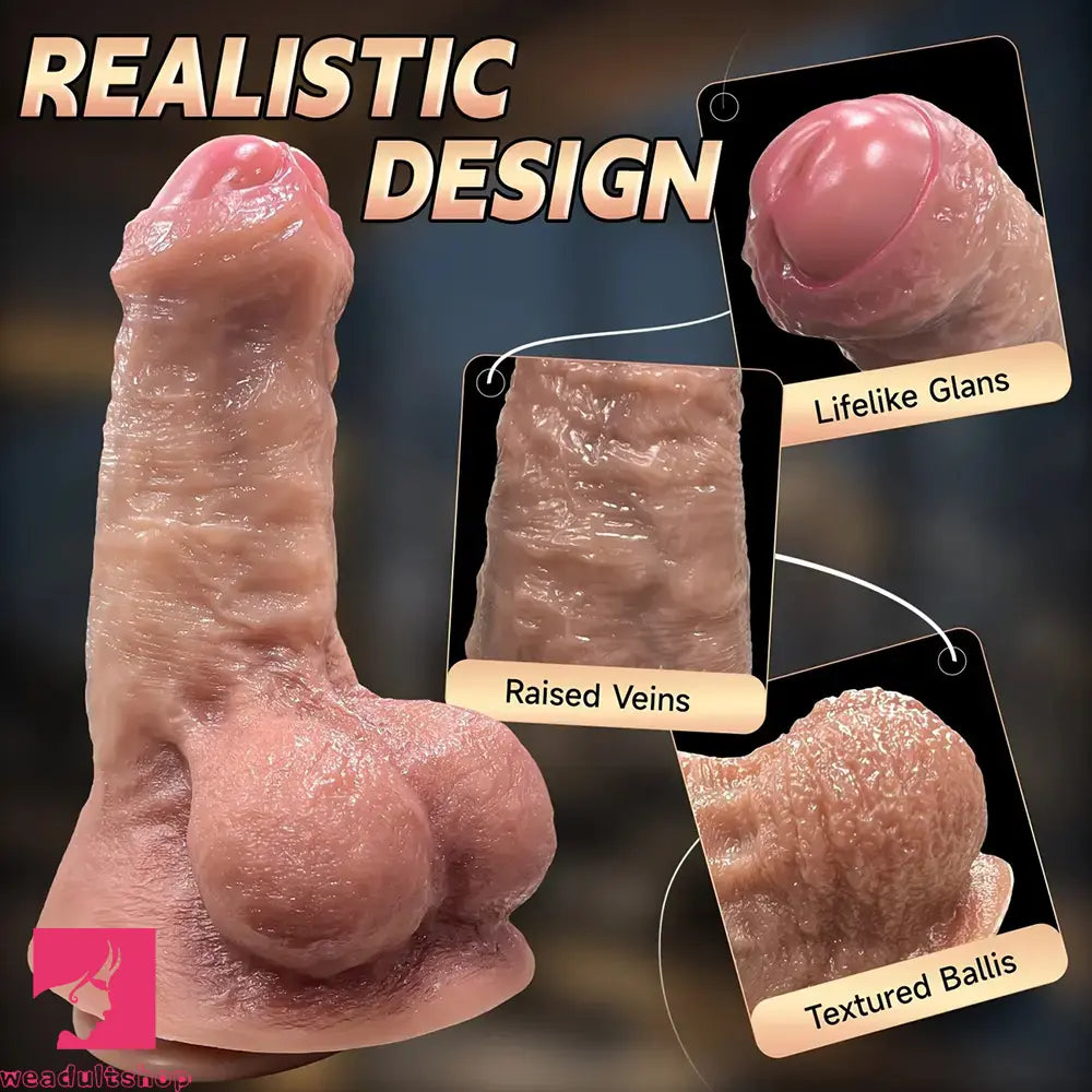6.69in 8.27in 10.63in Huge Thick Light Beige Dual Density Silicone Dildo