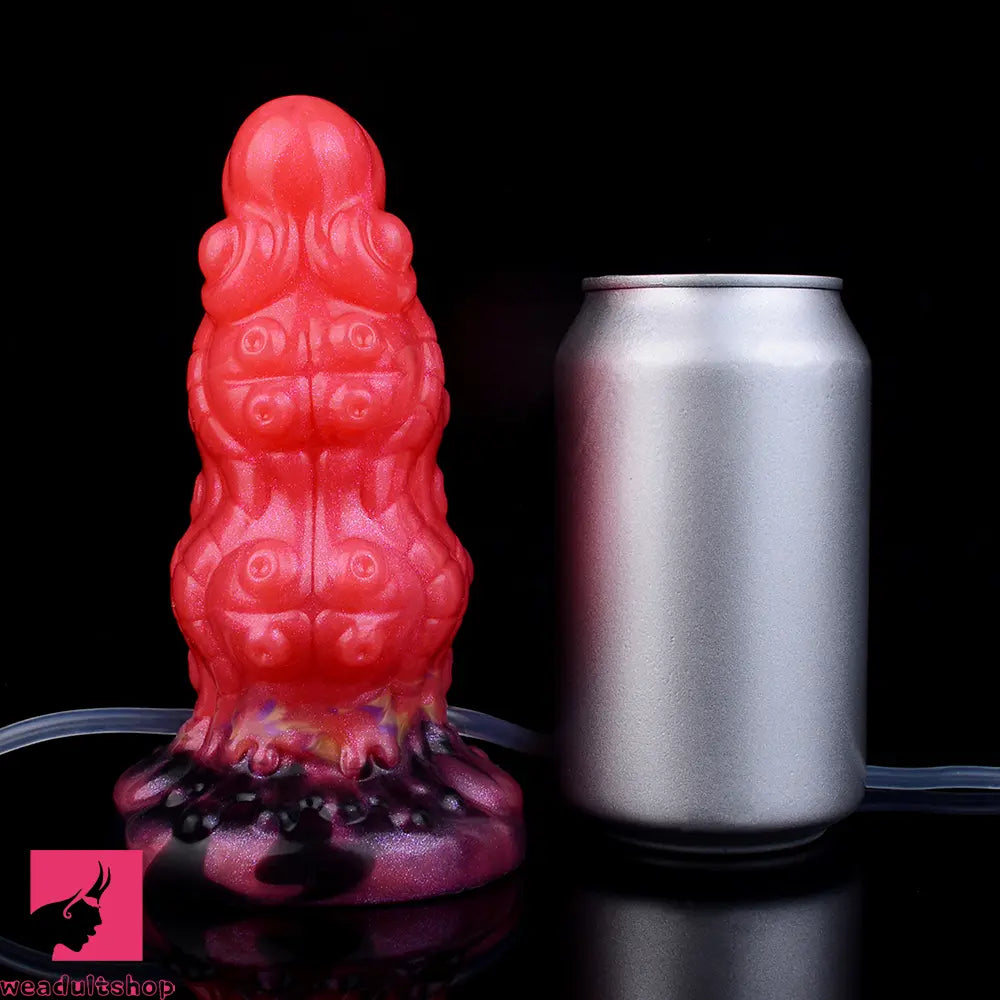 5.91in Fantasy Octopus Silicone Flexible Inflatable Spraying Water Dildo