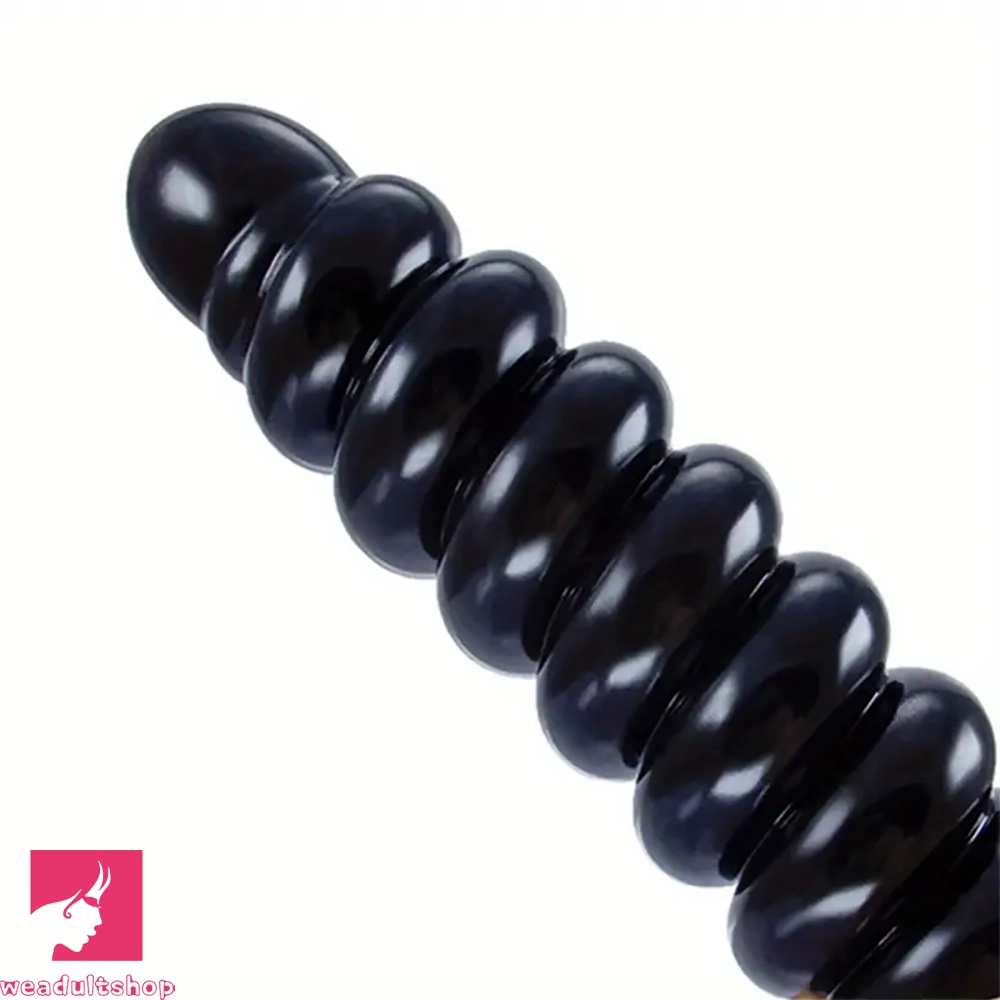 9in Anal Dildo With Thread Twists Flexible Spiral Anal Plug Clit Dilator