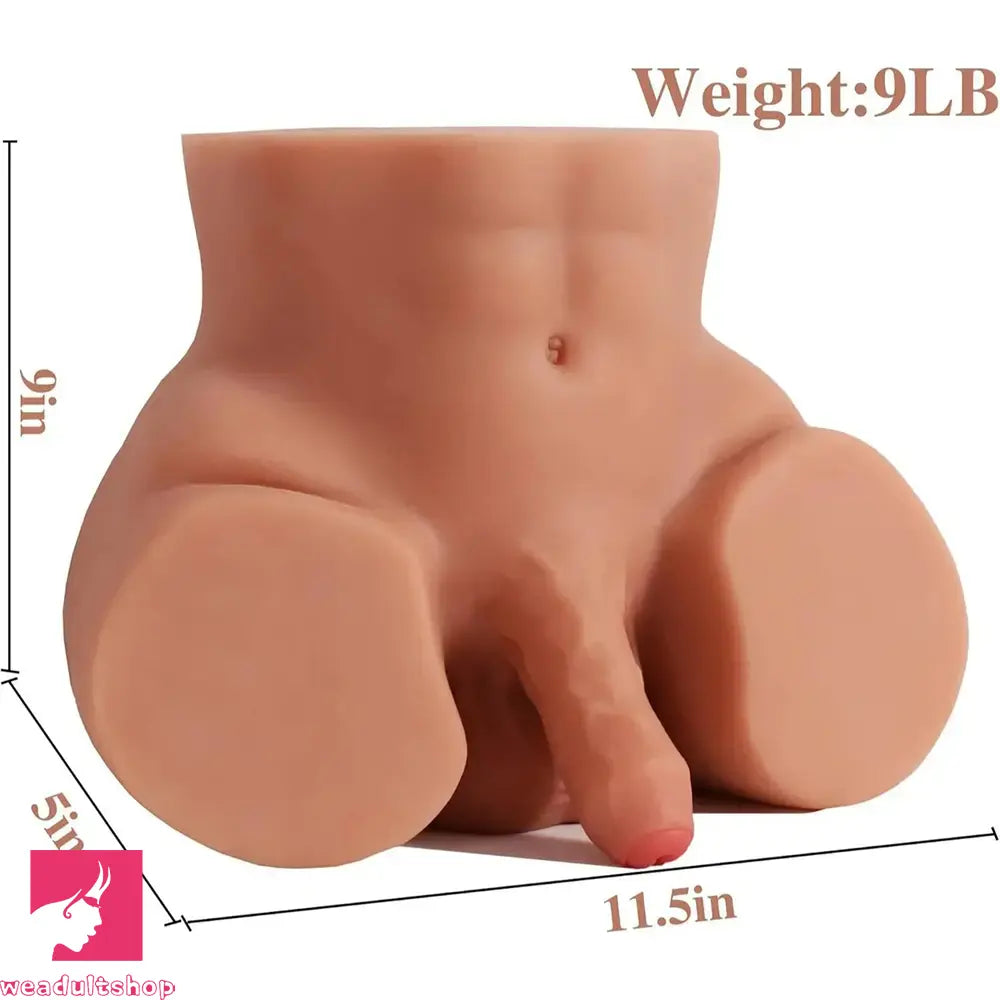 9lb Torso Male Doll With Flexible Realistic Dildo For Women Clit Sex Torso