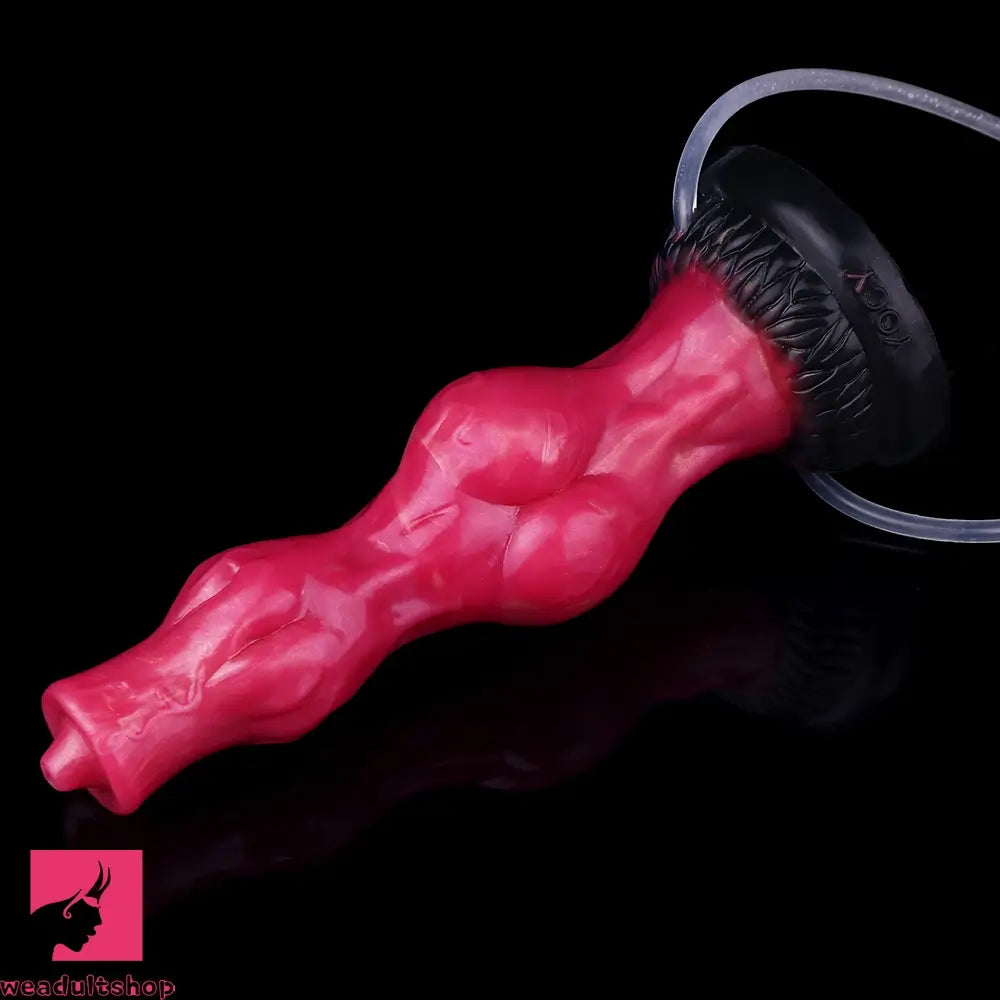 8.11in Dog Knot Silicone Soft Big Ejaculating Dildo G-Spot Stimulato Cock