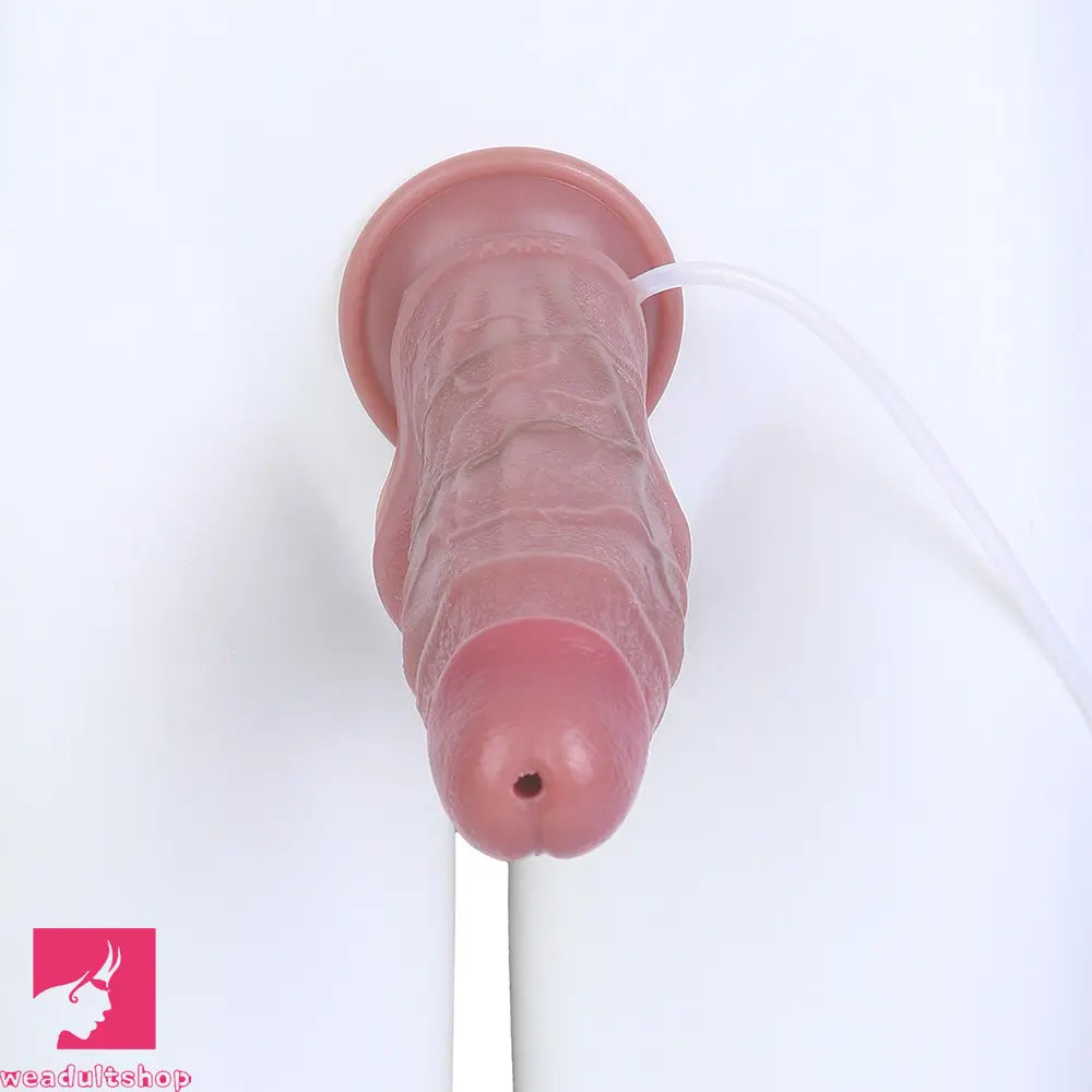 7.28in Soft Adult G-spot Penis Venous Double Layer Squirting Strap on Dildo