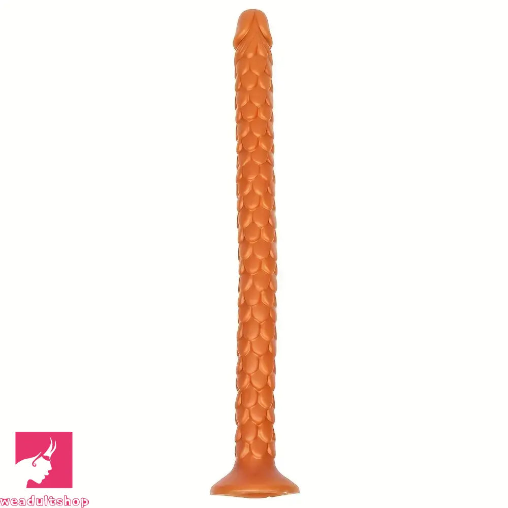 19.69in Dragon Scale Silicone Anal Durable Flexible Dildo For Deep Anus