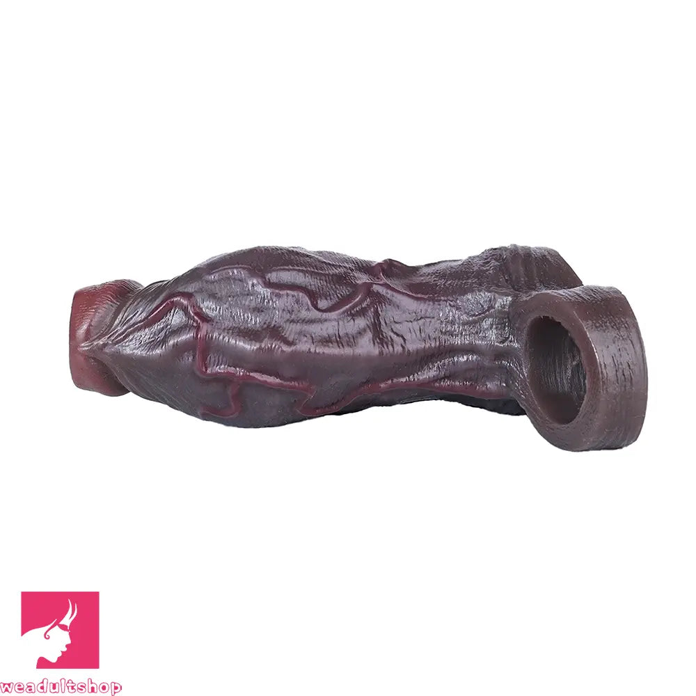6.02in Platinum Silicone Soft Dildo Sleeve For Couples Male Adult Sex Toy