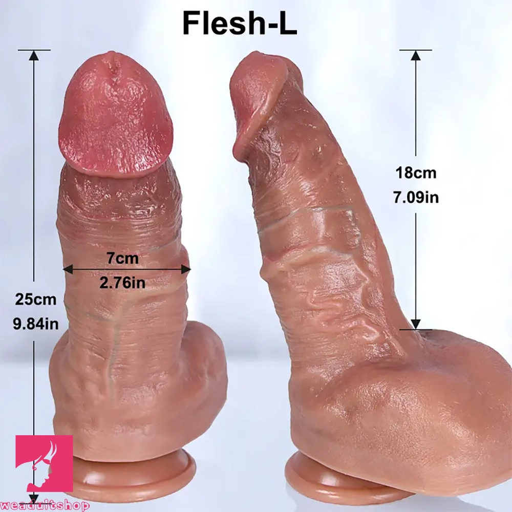 9.84in Realistic Skin Feeling Soft Big Penis Dildo Virgin Unisex Penis Toy