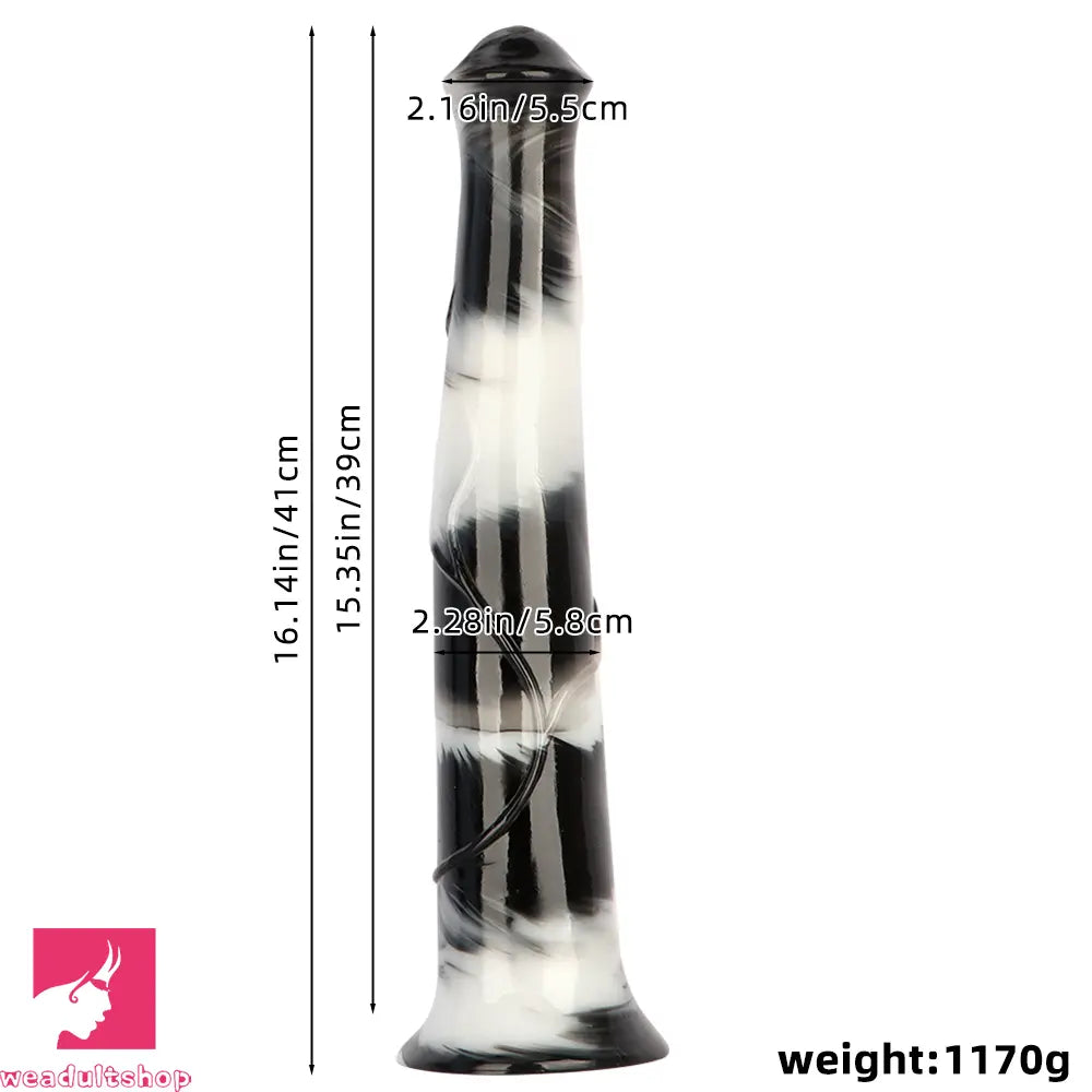 16.14in Huge Long Thick PVC Cock Dildo Gspot Massage Thick Animal Cock