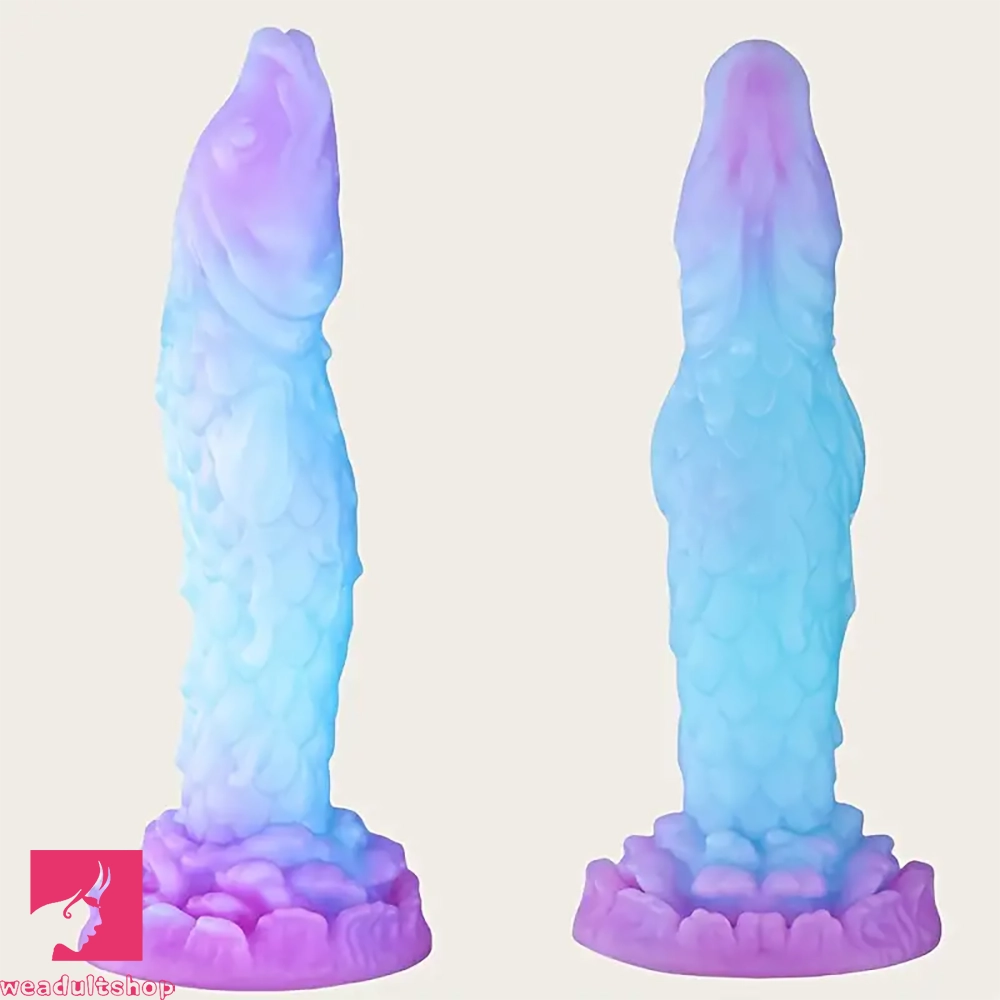 9.25in Fish Women Glowing Soft Silicone Dildo With Suction Cup