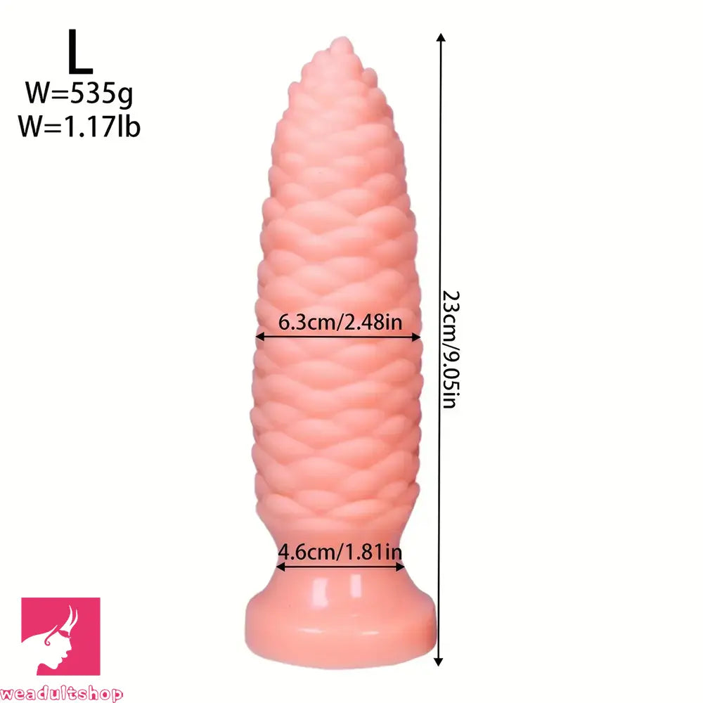 6.1in 7.67in 9.05in 10.43in 11.8in Big Anal Plug Scaly Thick Dildo Sex Toy