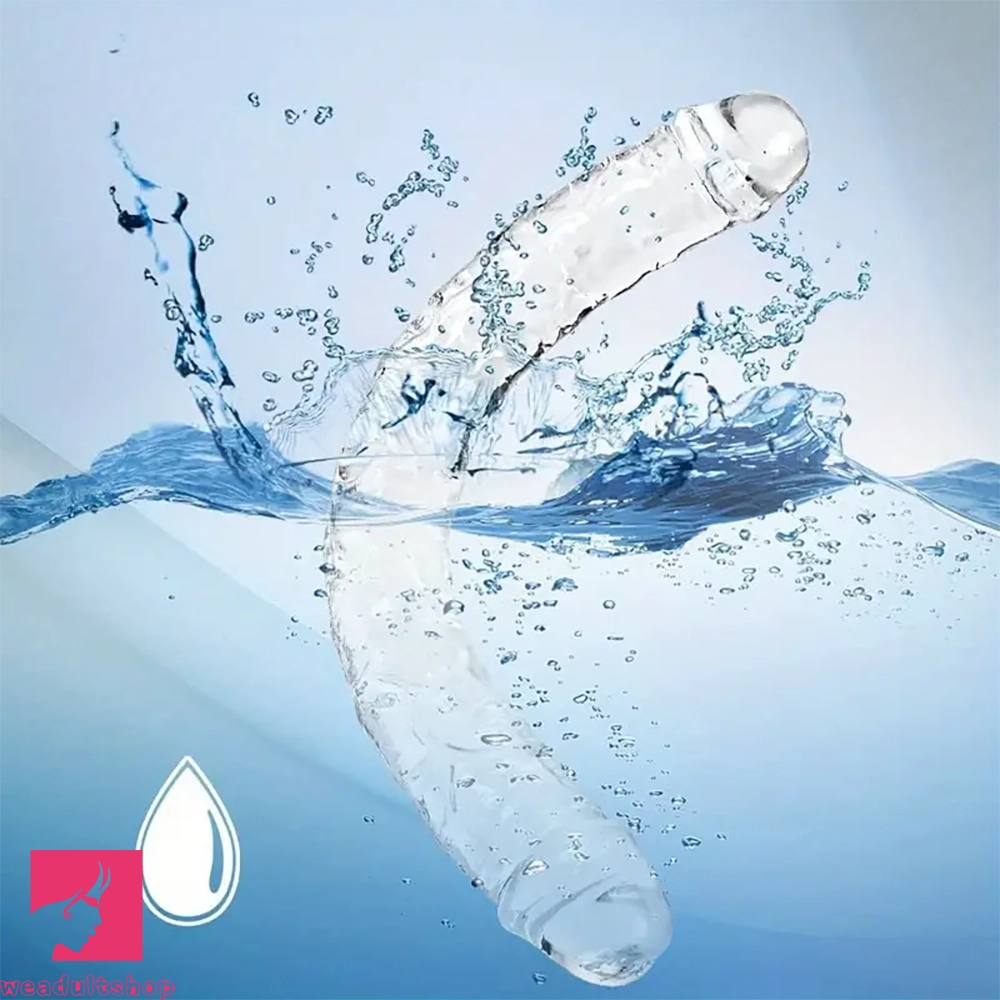 12in 13.58in 14.57in 17.13in Double-Ended Long Realistic Clear Big Dildo