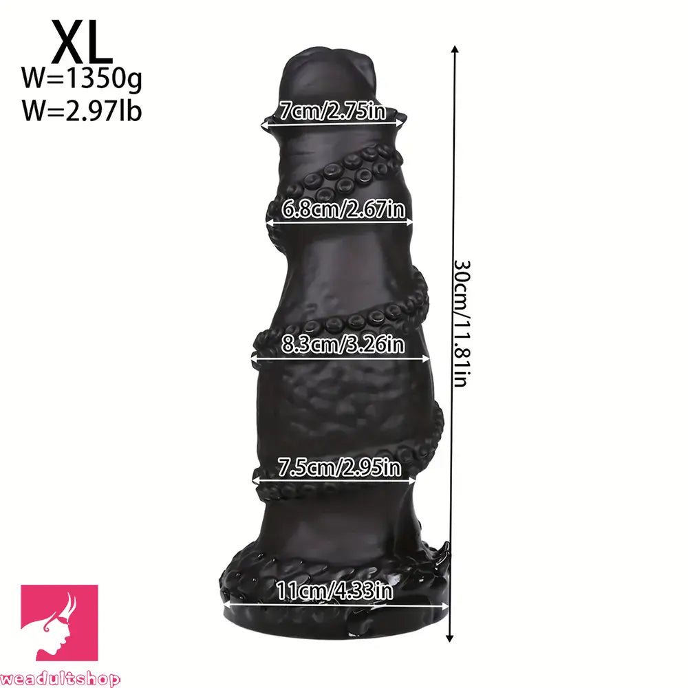 7.08in 8.46in 10.03in 11.81in 13.77in 14.96in Fantasy Big Fat Monster Dildo