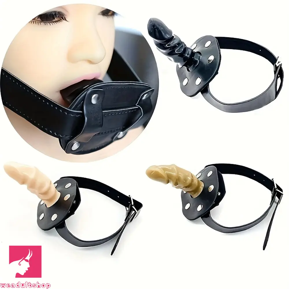 3.74in Open Mouth Gag Penis Plug Oral Dildo Mouth Gag Fetish SM