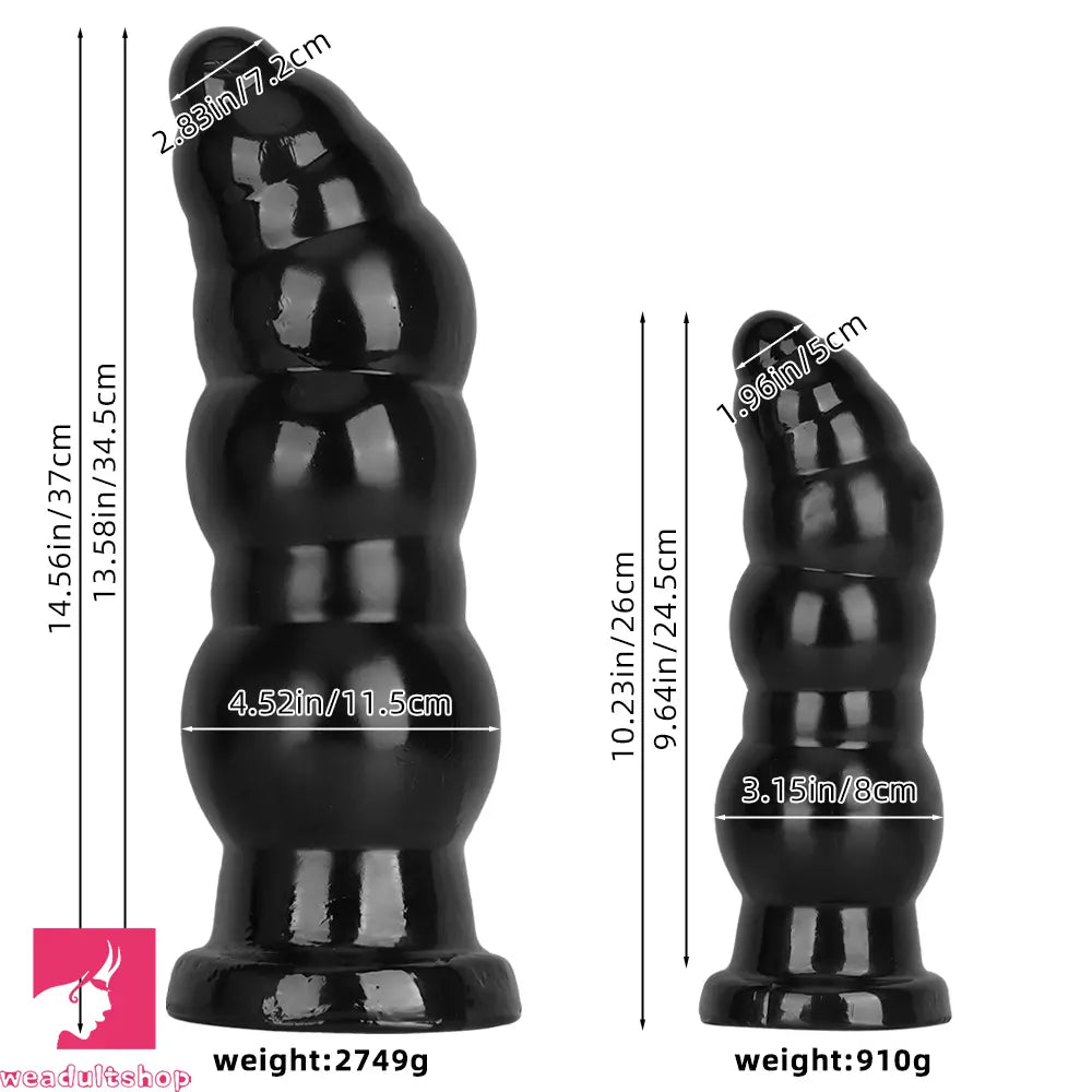 10.23in 14.56in Giant Penis Butt Plug Small Head PVC Fantasy Cock Dildo