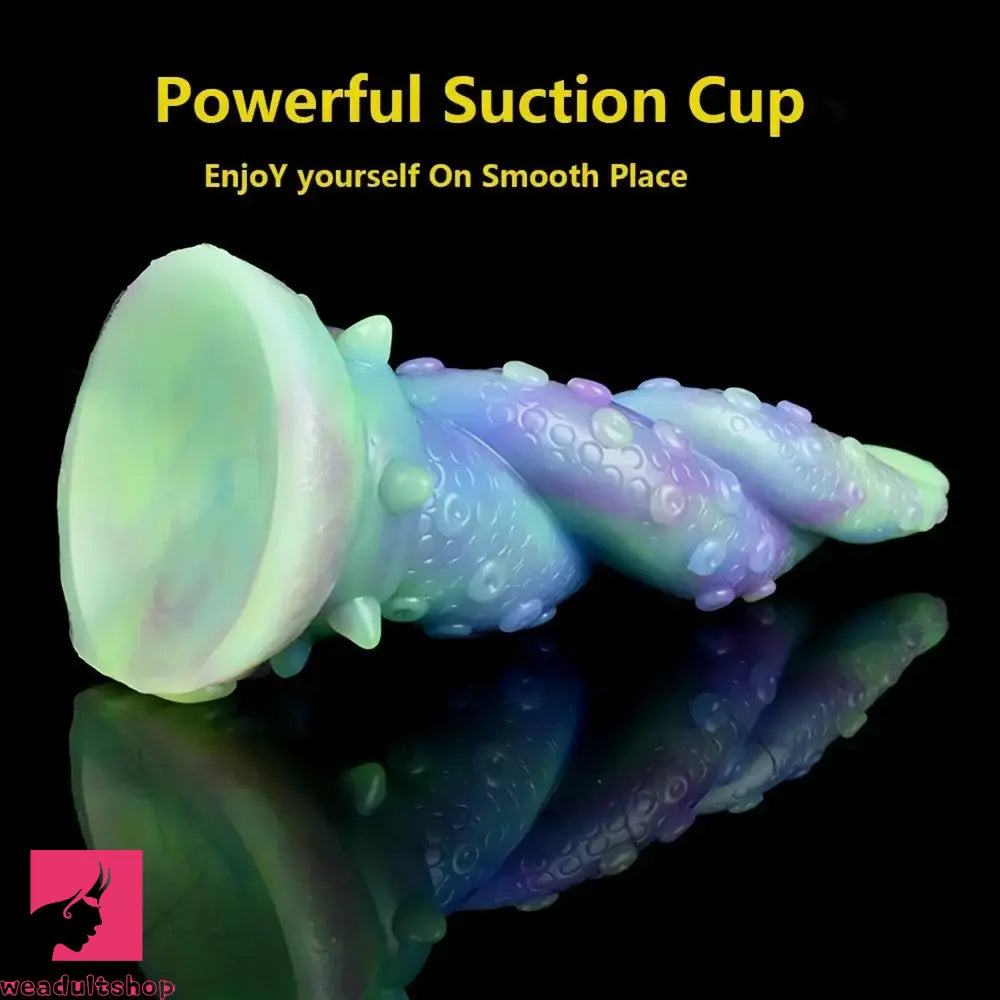 7.48in Octopus Tentacle Monster Soft Silicone Anal Luminous Odd Dildo