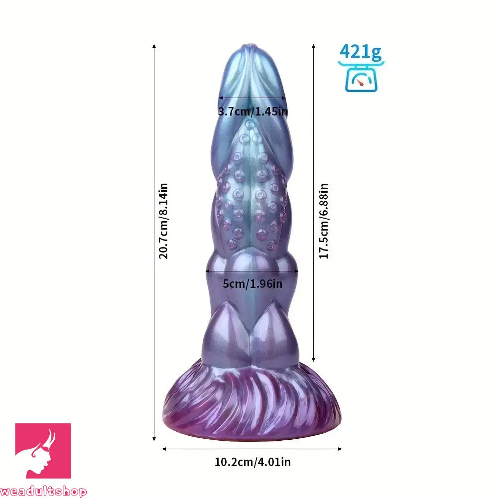 8.14in Liquid Silicone Space Bug Anal Plug Women Sex Anal Trainer Dildo