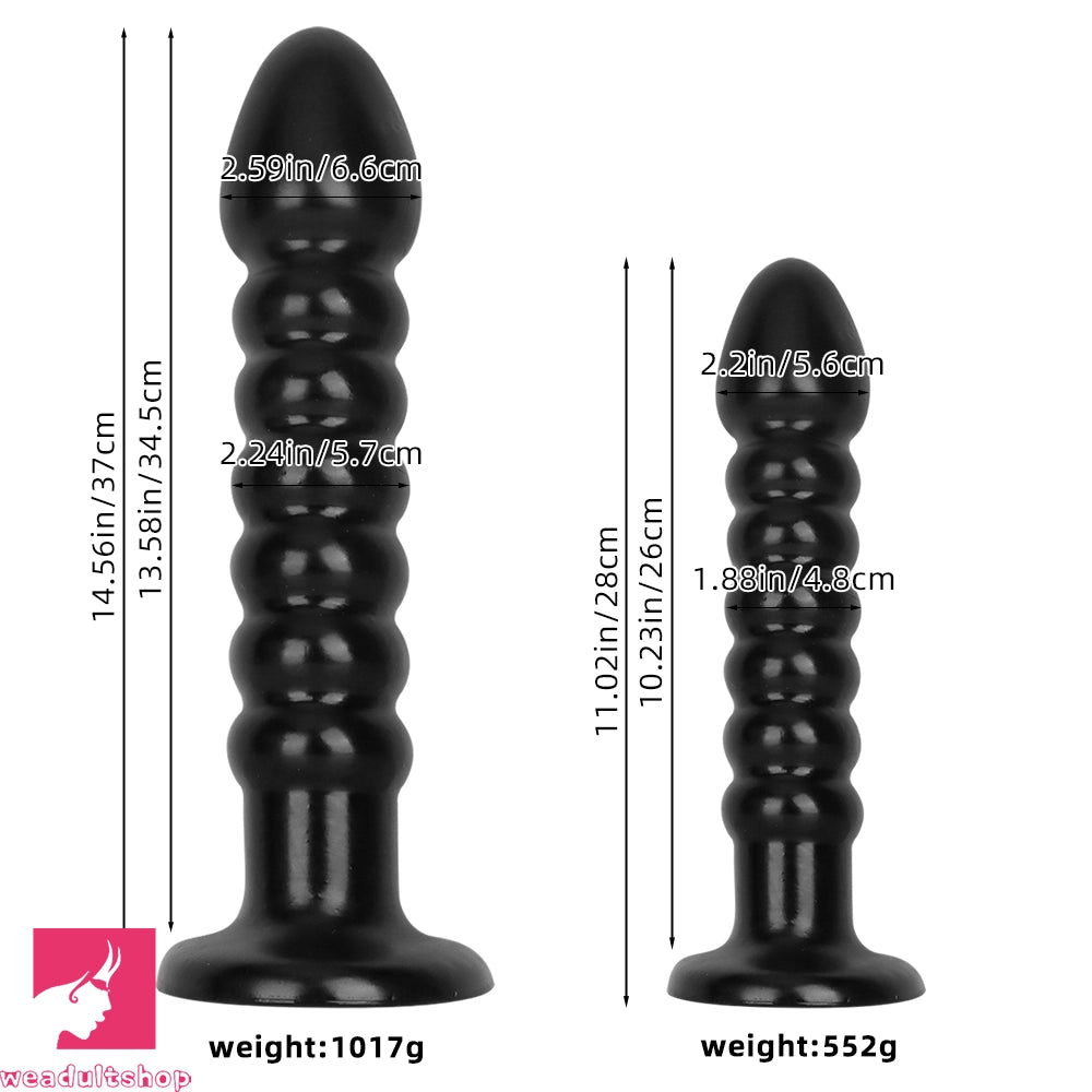 11.02in 14.56in Black Extra Long Large Thick Anal Bead Plug Dildo Sex Toy